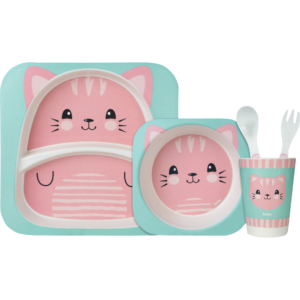 Kit Refeição Bambu Gatinho