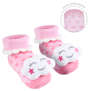 Meias Antiderrapantes com Chocalho Nuvem