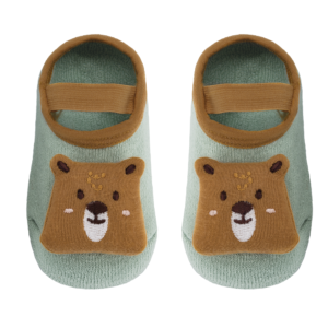 Meia Sapatilha com Aplique Ursinho