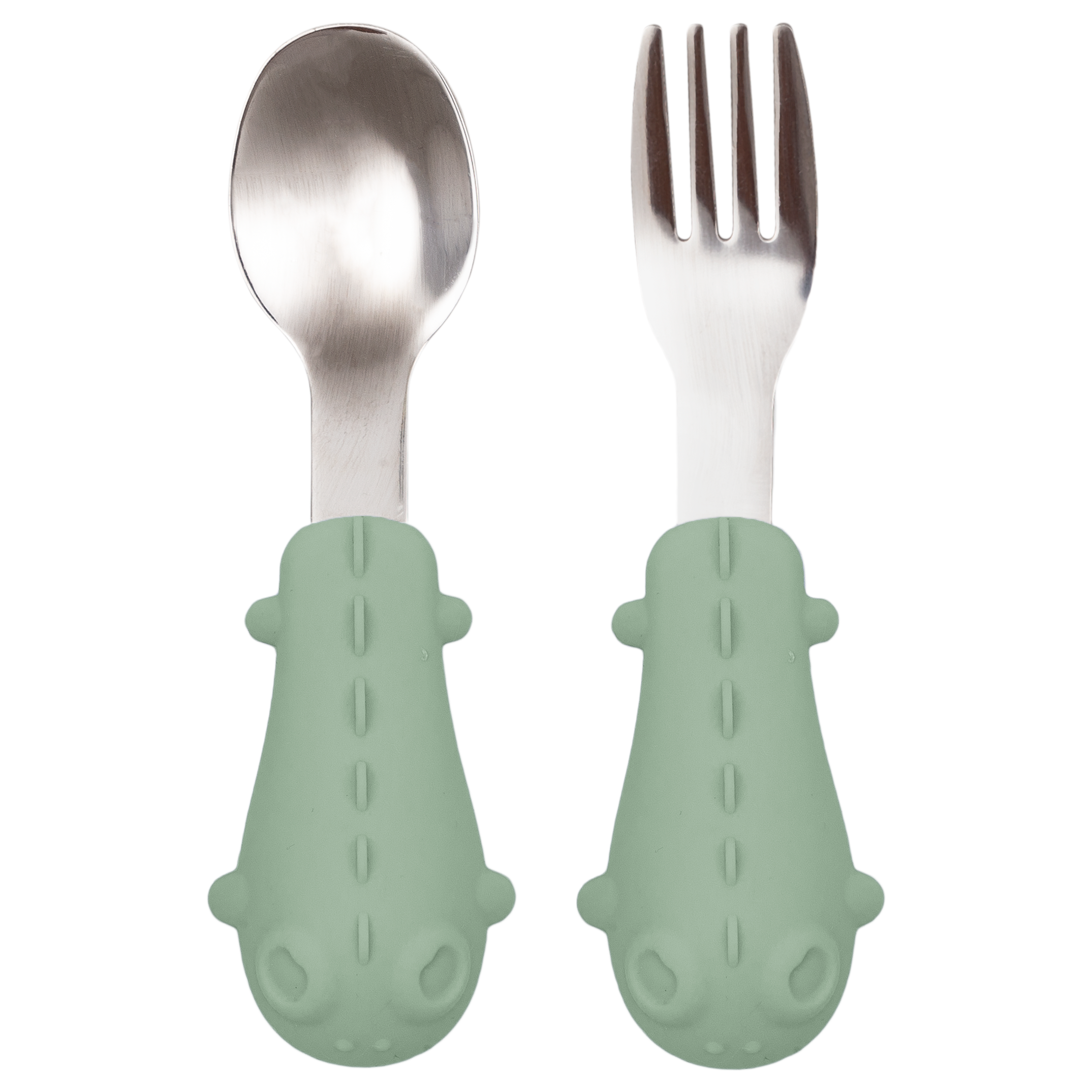 Kit Talhares Silicone e Aço Inox Verde