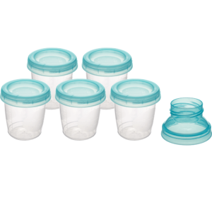 Kit 6 Potes para Armazenar Leite Materno