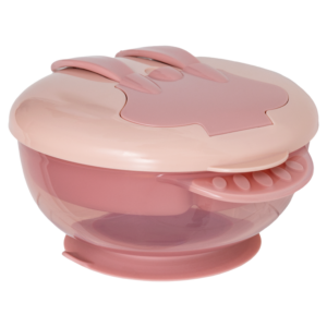 Kit Refeição com Compartimento e Talheres Rosa