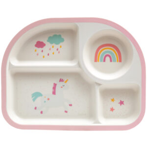 Prato com Divisórias Magic Unicórnio